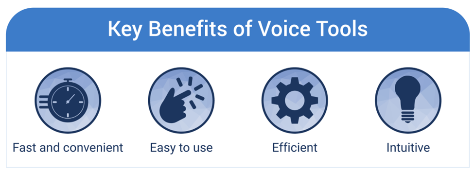 Four key benefits of voice tools